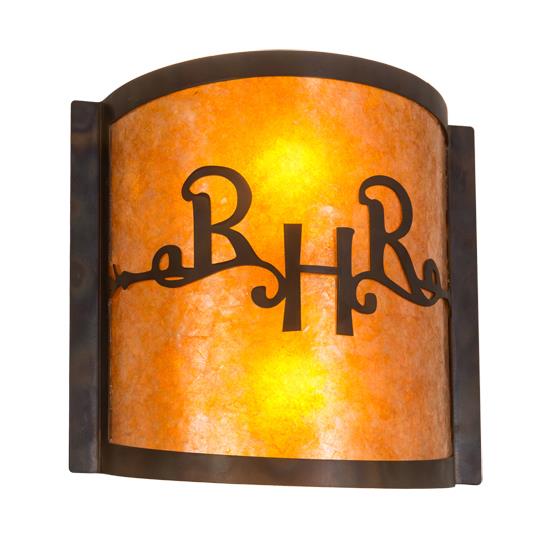 Meyda Lighting 213959 12" Wide Ridin Hy Personalized Wall Sconce