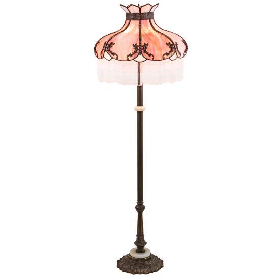 Meyda Lighting 214482 62" High Elizabeth Floor Lamp in PINK IRIDESCENT CAI