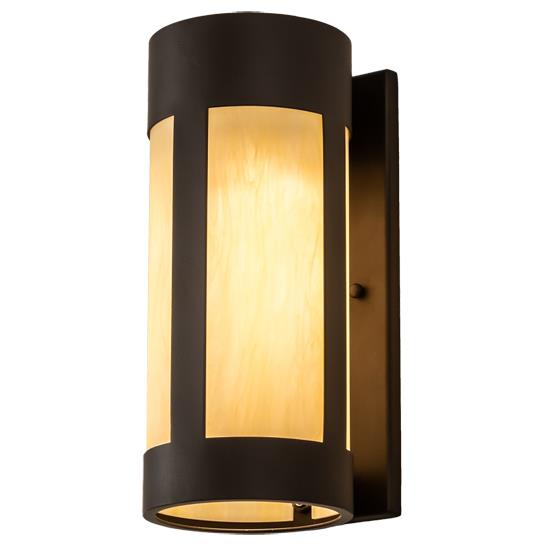 Meyda Lighting 214540 5" Wide Cartier Wall Sconce in Creme Carrare Idalight Oil Rubbed Bronze