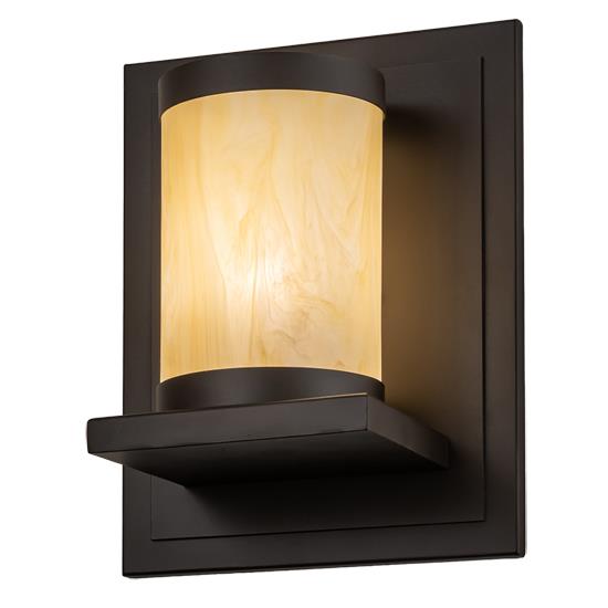 Meyda Lighting 214547 12" Wide Legacy House Wall Sconce in Creme Carrare Idalight Oil Rubbed Bronze