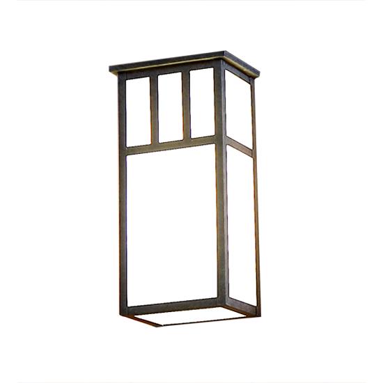 Meyda Lighting 214734 10" Wide Cristoph Wall Sconce in White Glass Antique Iron Gate
