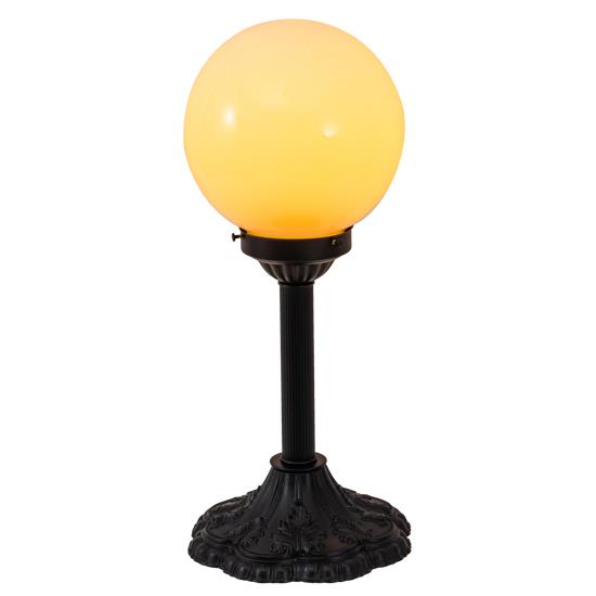 Meyda Lighting 214925 20" High Halloween Table Lamp in White Glass Textured Black