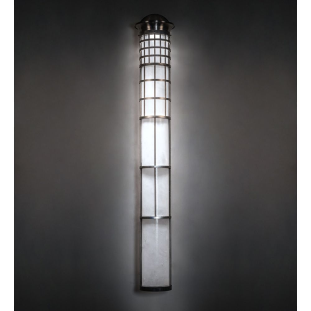 Meyda Lighting 217317 10" Wide Hudson House Wall Sconce in STAINLESS STEEL