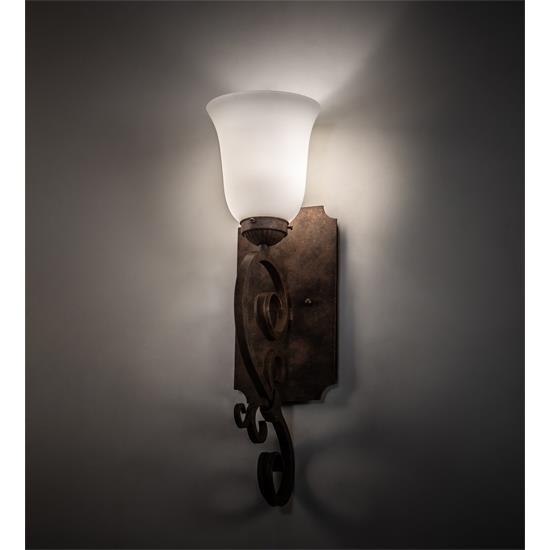 Meyda Lighting 218111 6" Wide Thierry Wall Sconce in Rust Finish ; Antique Finish
