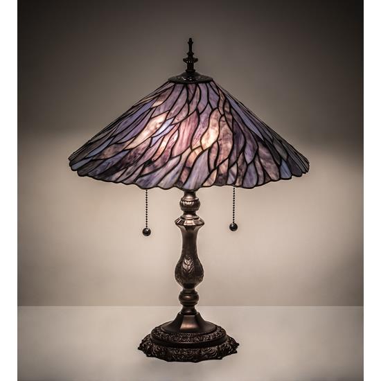 Meyda Lighting 218128 21" High Willow Jadestone Table Lamp in PR