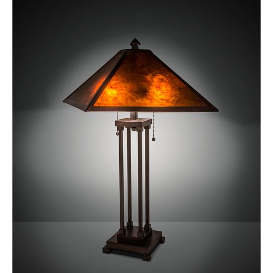 Meyda Lighting 218344 28" High Mission Prime Table Lamp in AMBER