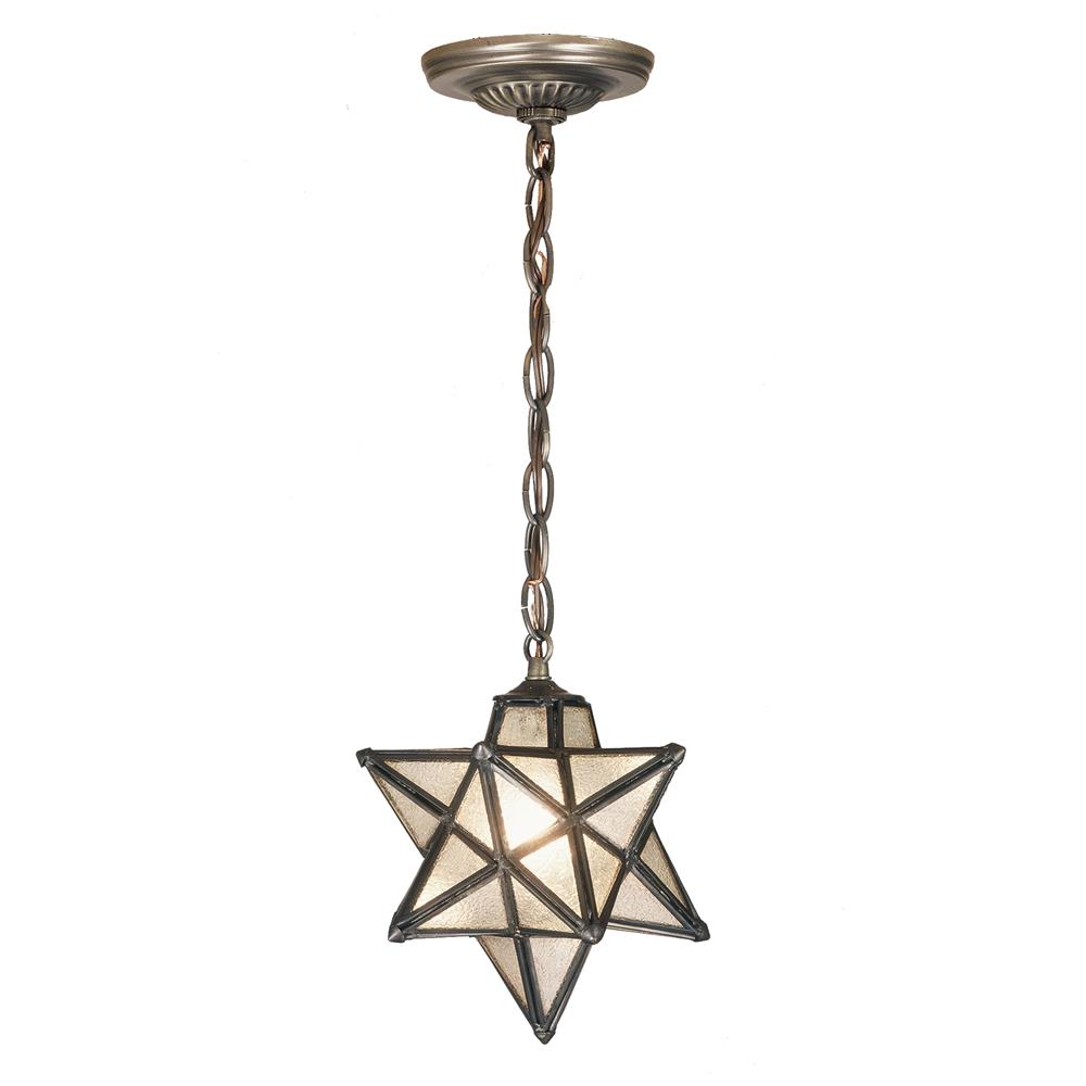 Meyda Tiffany Lighting 21837 9"W Moravian Star Seedy Mini Pendant