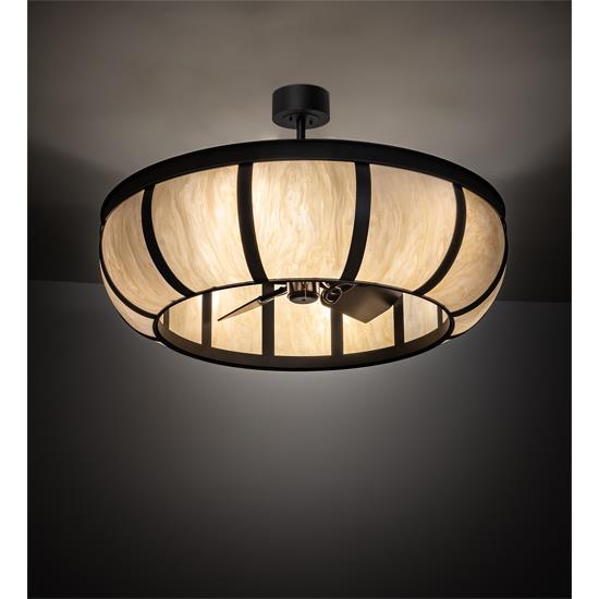 Meyda Lighting 218808 44" Wide Prime Dome Chandel-air in Wrought Iron