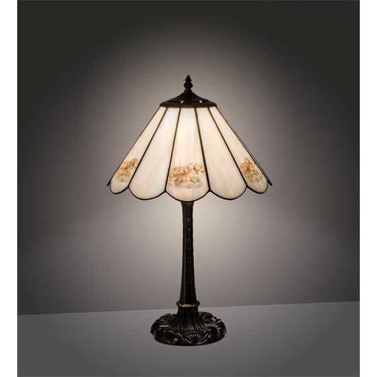 Meyda Lighting 218840 21" High Roses & Leaves Table Lamp