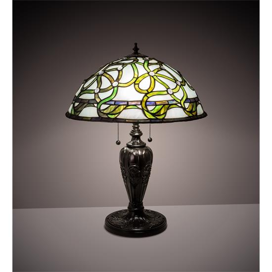 Meyda Lighting 218951 23" High Mediterranean Table Lamp in Mahogany Bronze