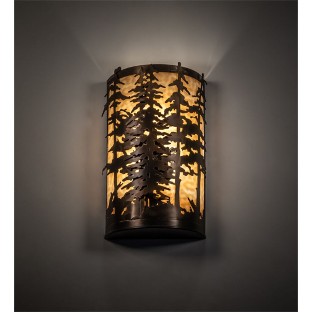Meyda Lighting 219377 12" Wide Tall Pines Wall Sconce in ANTIQUE COPPER FINISH
