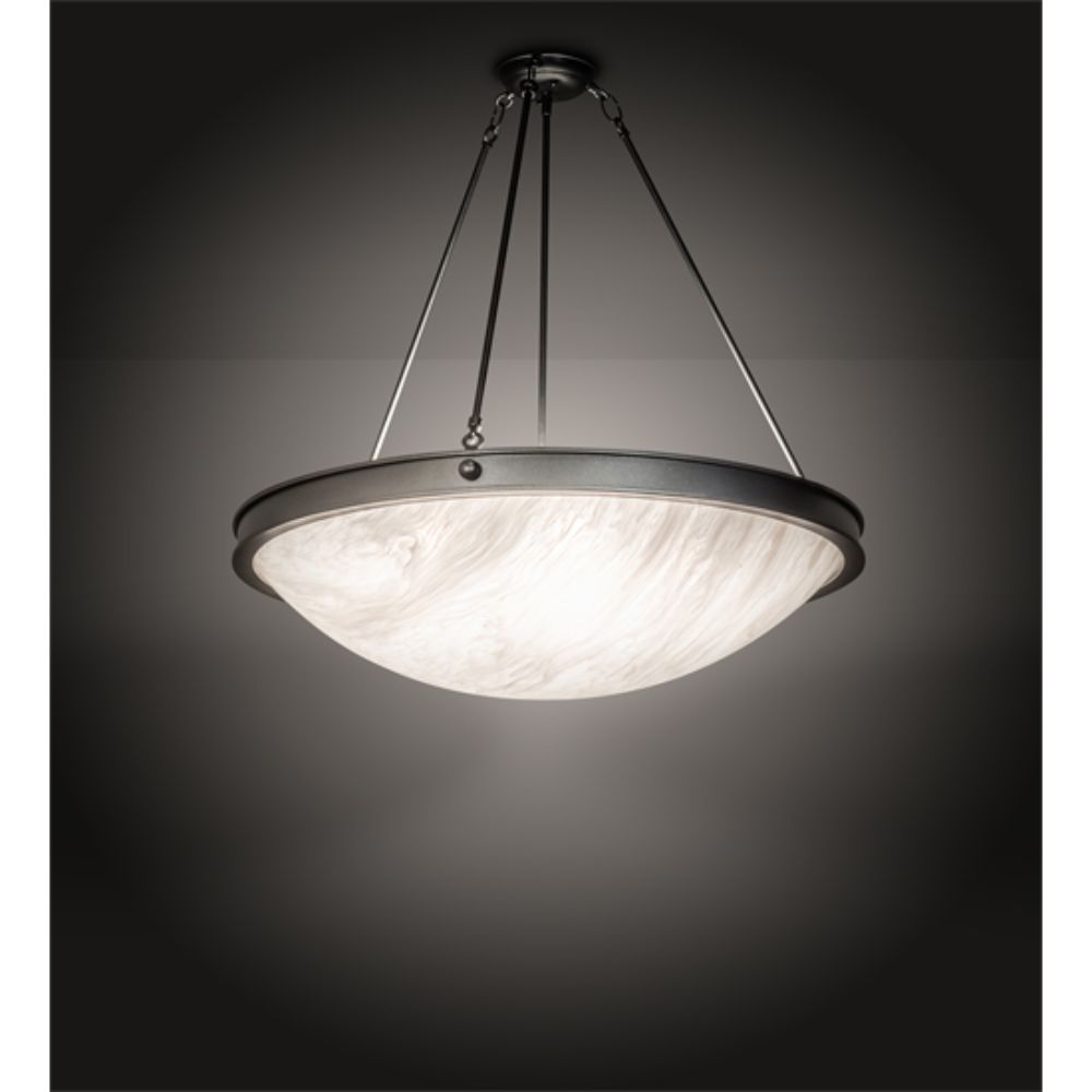Meyda Lighting 219605 31" Wide Dionne Inverted Pendant in PEWTER FINISH