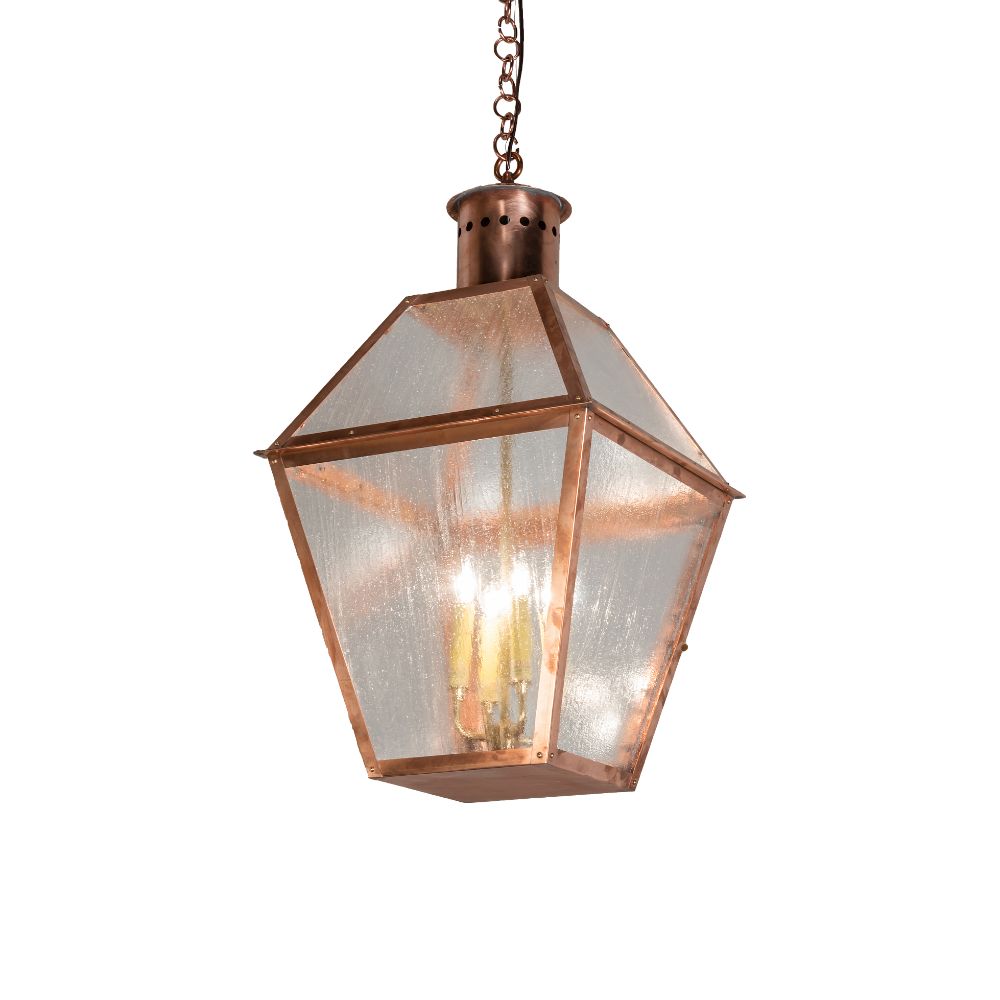 Meyda Lighting 219942 18" Square Falmouth Pendant In Clear Seeded Glass Or Acrylic Copper;natural Brass