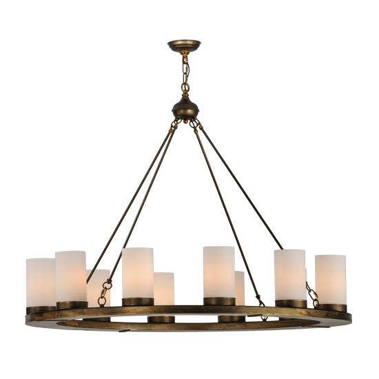 Meyda Lighting 220081 48" Wide Loxley 12 Light Chandelier in Antique Copper Finish