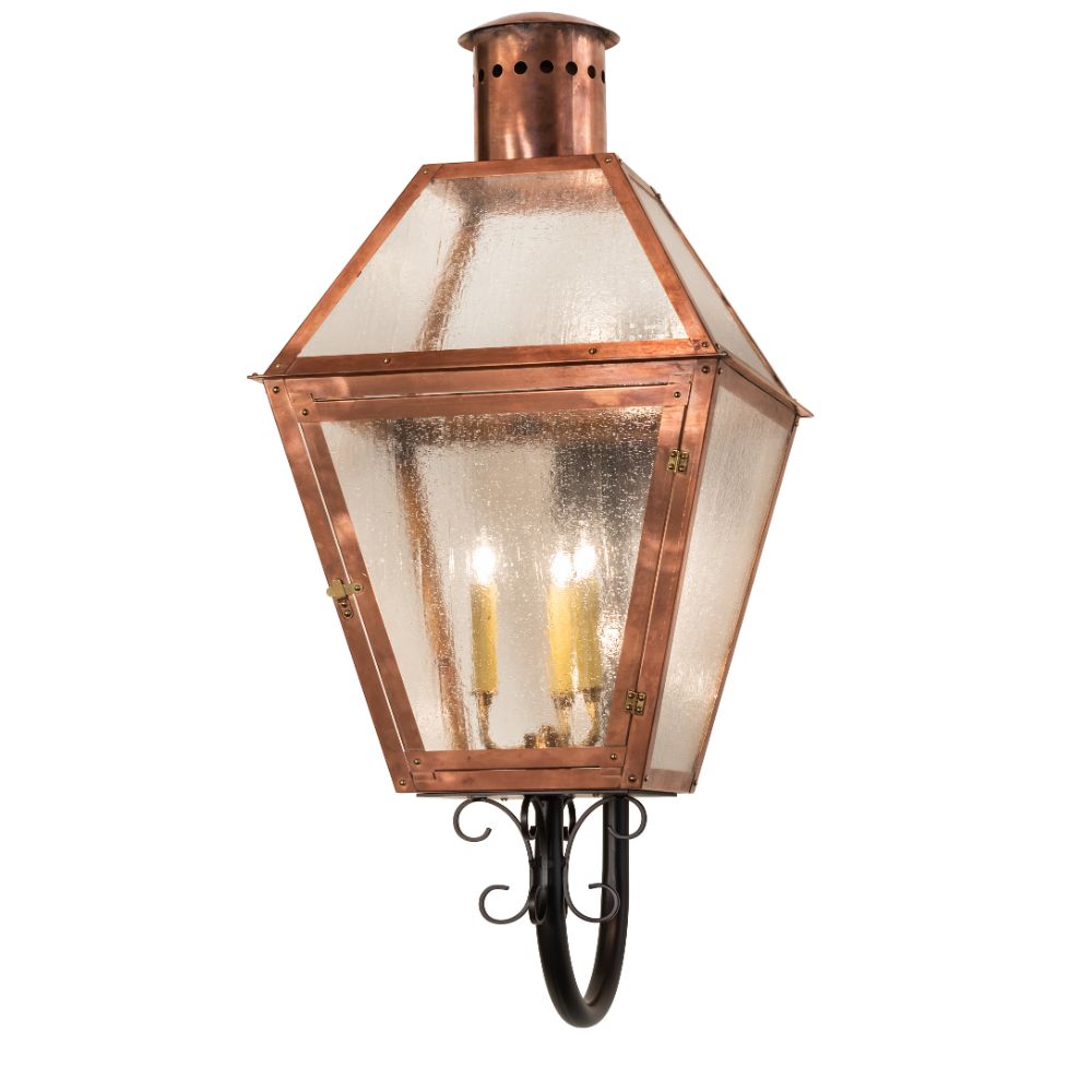 Meyda Lighting 220733 18" Wide Falmouth Wall Sconce In Clear Seeded Glass Or Acrylic Copper;natural Brass