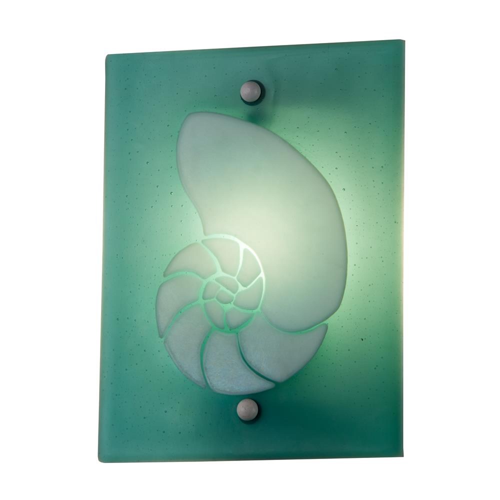 Meyda Tiffany Lighting 22152 9"W Nautilus Fused Glass Wall Sconce