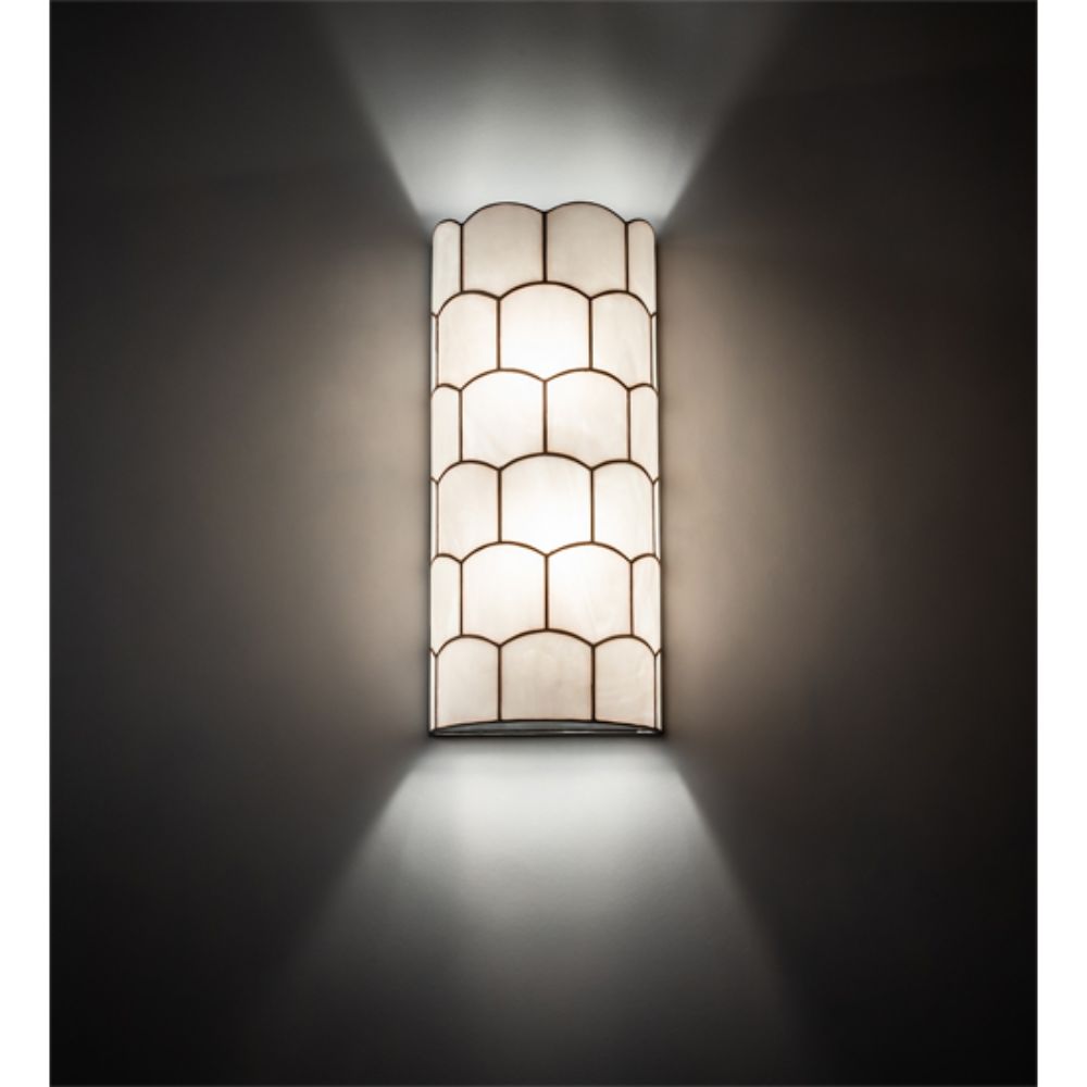Meyda Lighting 221942 8" Wide Vincent Honeycomb Wall Sconce in CRAFTSMAN BROWN FINISH