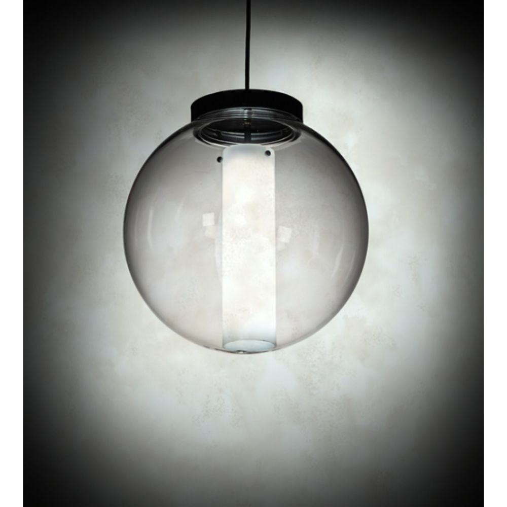 Meyda Lighting 223847 14" Wide Bola Cilindro Pendant in PEWTER FINISH