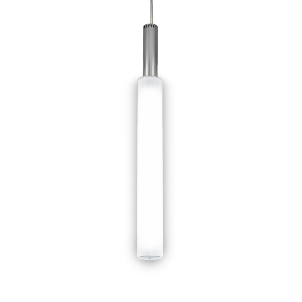 Meyda Lighting 225934 5" Wide Cilindro Fenykard Mini Pendant In White;silver Chrome