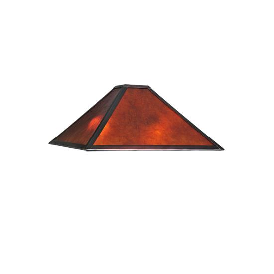 Meyda Lighting 22622 16"sq Mission Prime Shade In Amber