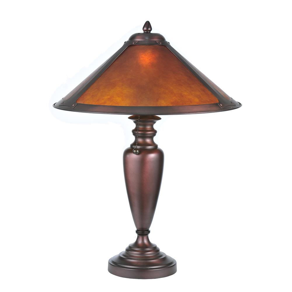 Meyda Tiffany Lighting 22700 23"H Van Erp Amber Mica Table Lamp