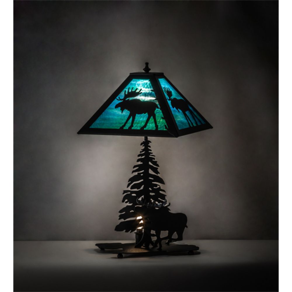 Meyda Lighting 228133 21" High Lone Moose Table Lamp