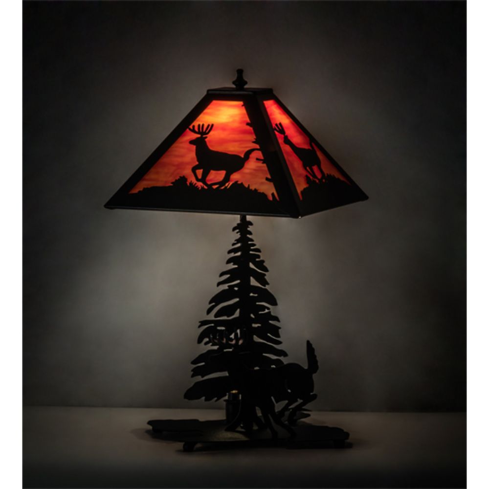 Meyda Lighting 228151 21" High Lone Deer Table Lamp