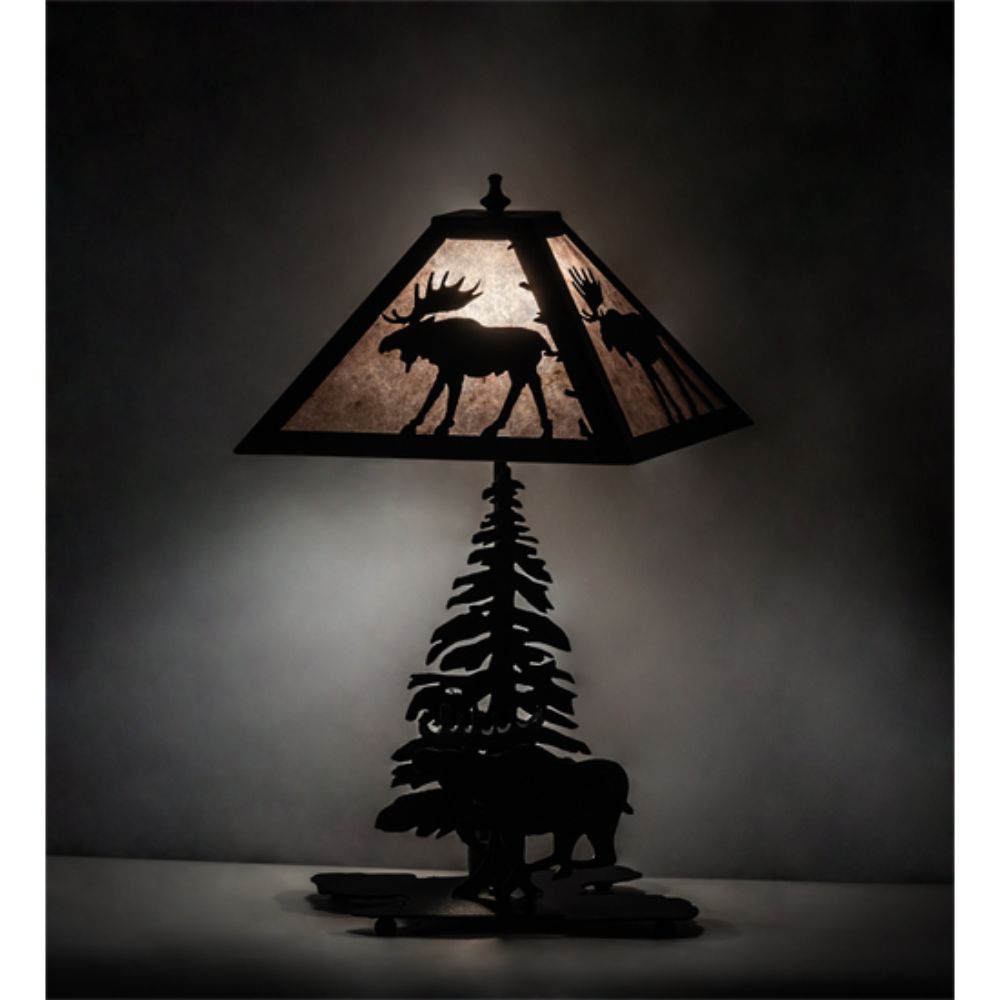 Meyda Lighting 228787 21" High Lone Moose Table Lamp