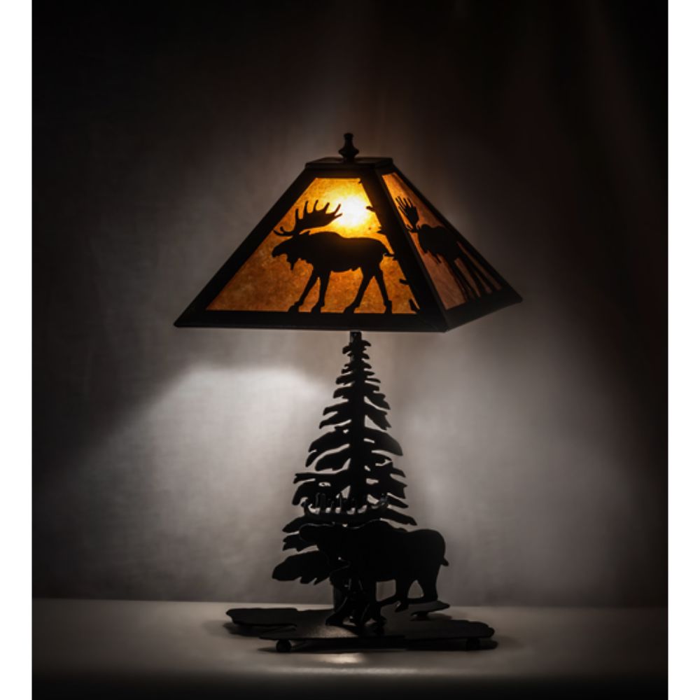 Meyda Lighting 228788 21" High Lone Moose Table Lamp