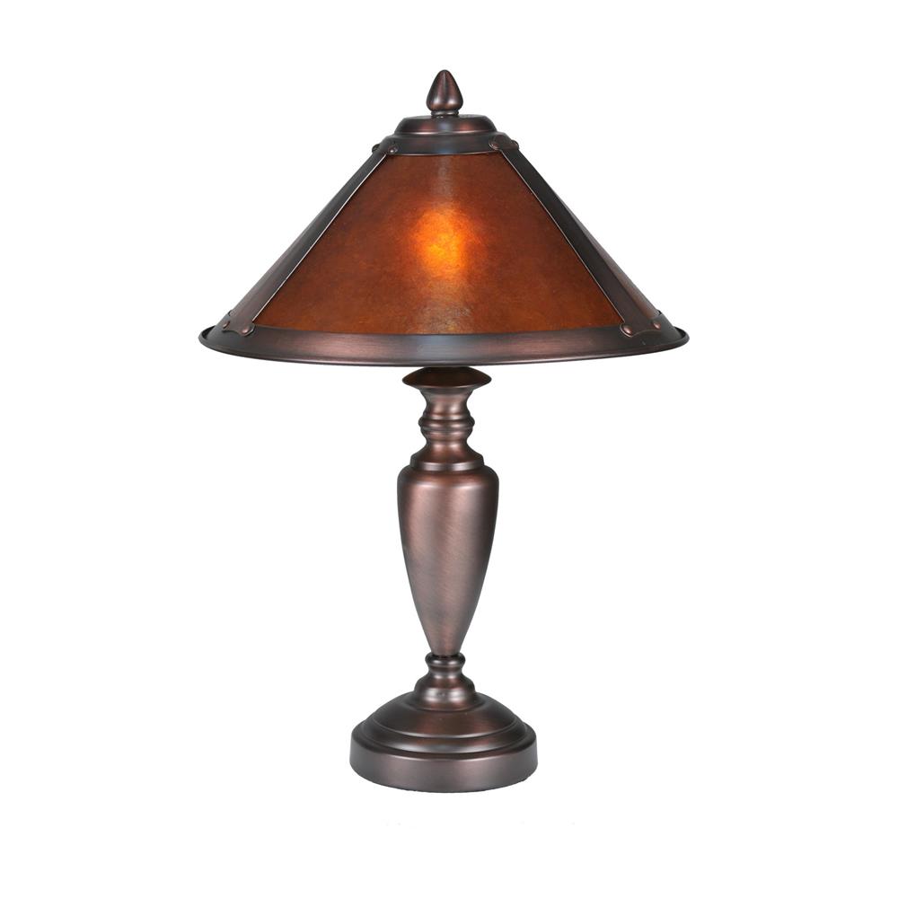 Meyda Tiffany Lighting 23028 17"H Van Erp Amber Mica Accent Lamp