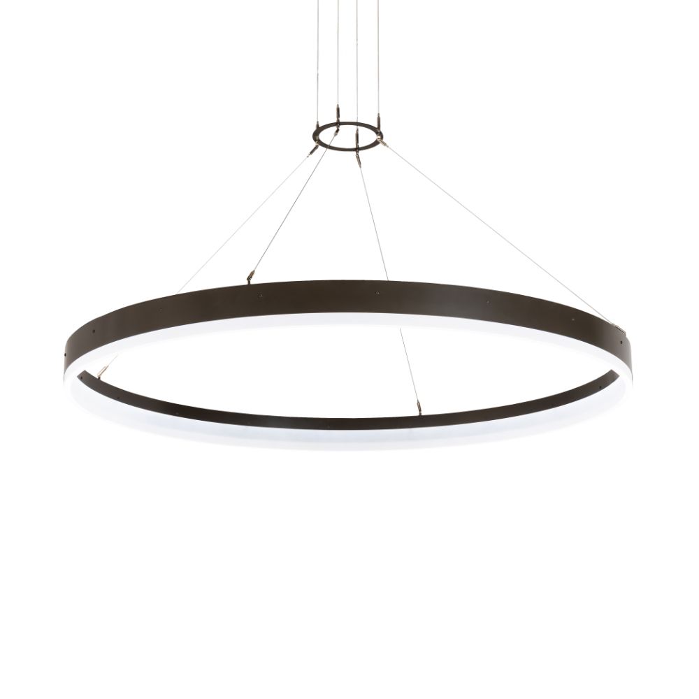 Meyda Lighting 230963 60" Wide Anillo Apollonia Pendant In Frosted Clear(seeded) Glass Or Acrylic Timeless Bronze