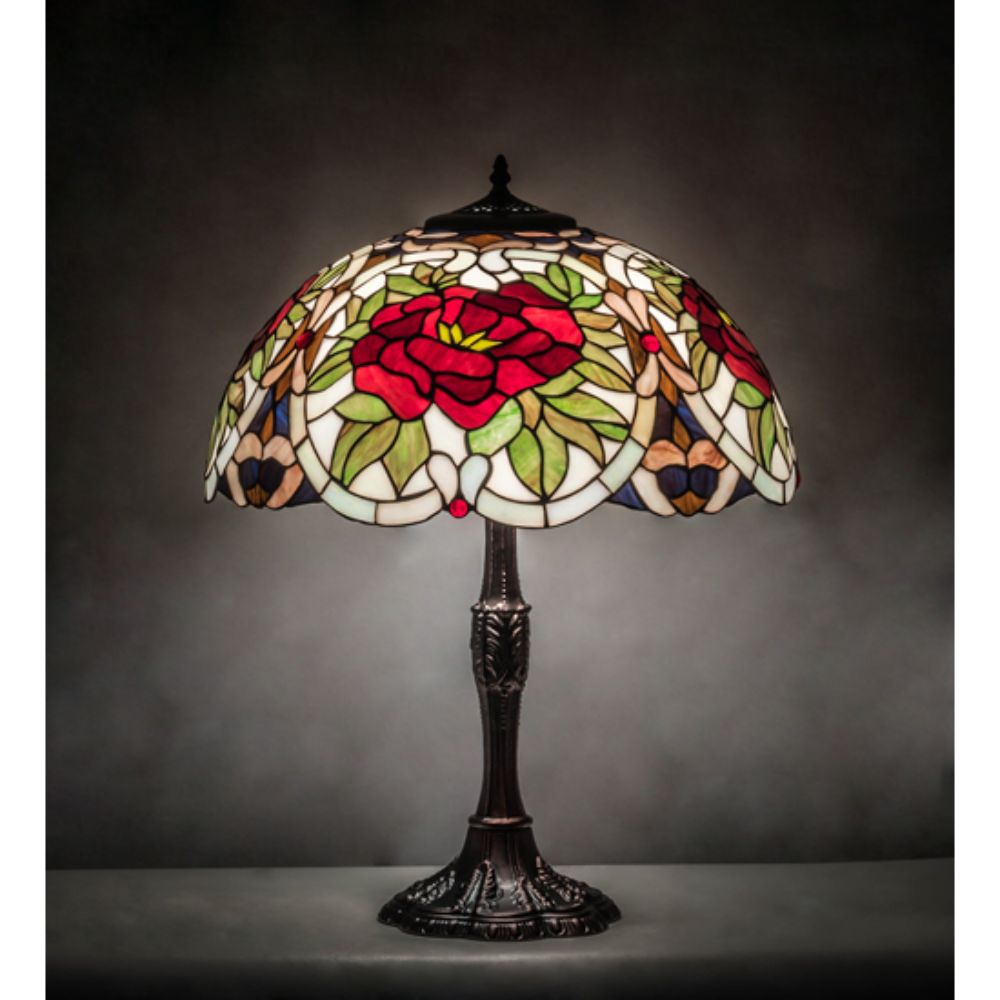 Meyda Lighting 232798 26" High Renaissance Table Lamp in MAHOGANY BRONZE