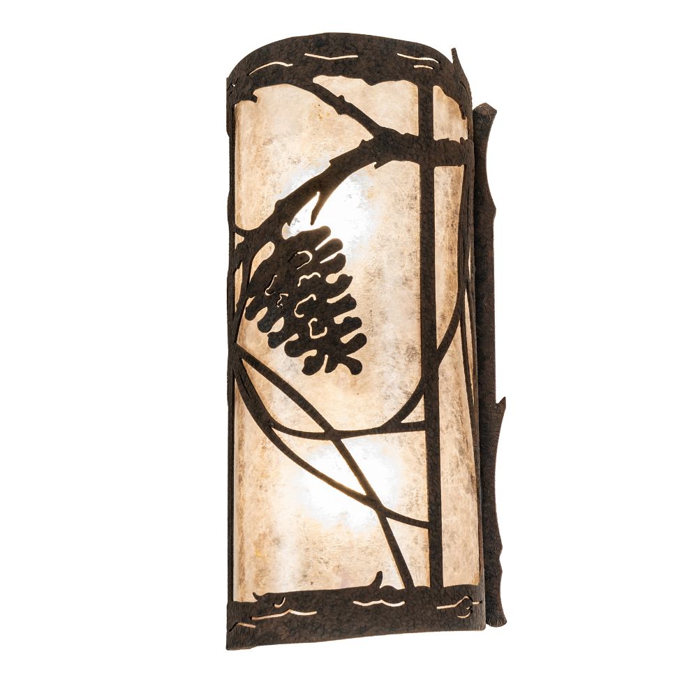Meyda Lighting 237165 6" Wide Whispering Pines Left Wall Sconce 