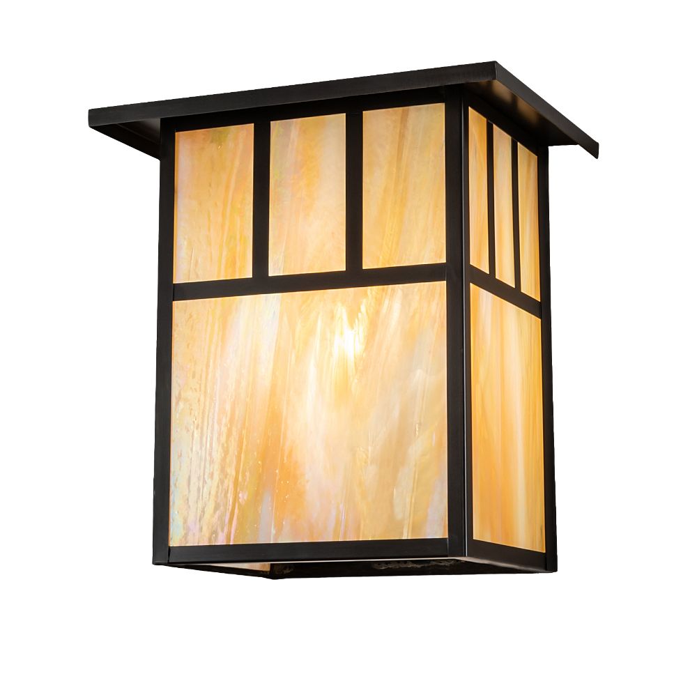 Meyda Lighting 237258 12" Wide Hyde Park Wall Sconce in Craftsman Brown Finish