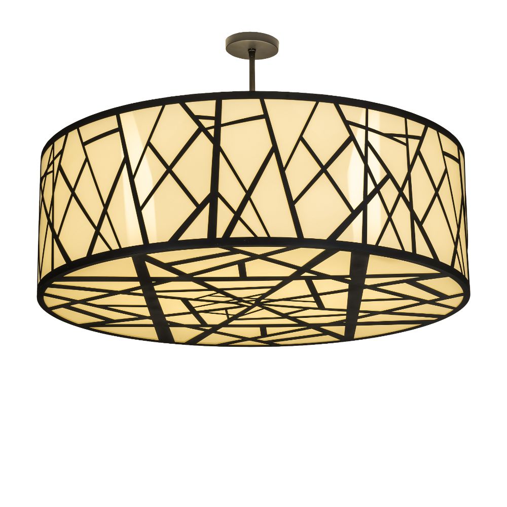 Meyda Lighting 238911 48" Wide Cilindro Rich Pendant in Wrought Iron