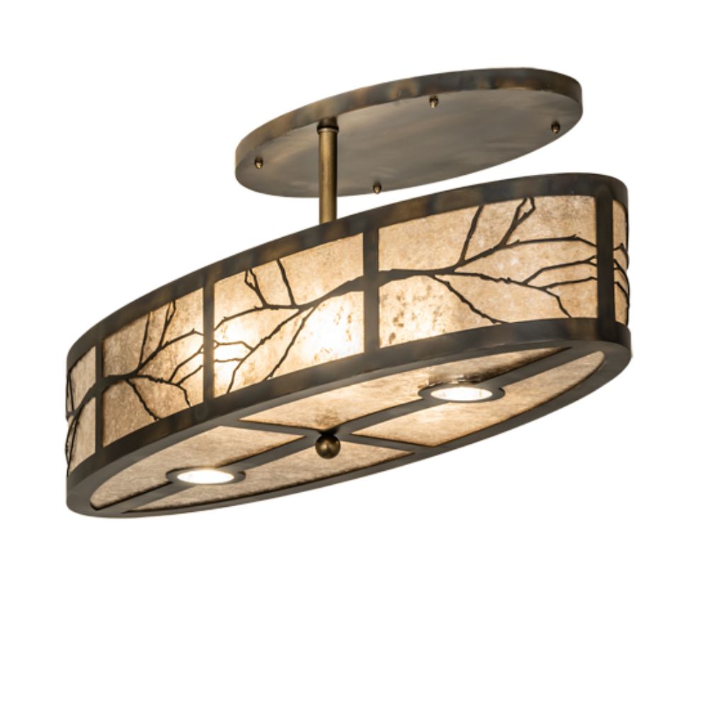 Meyda Lighting 239033 36" Long Branches Pendant in Antique Copper Finish