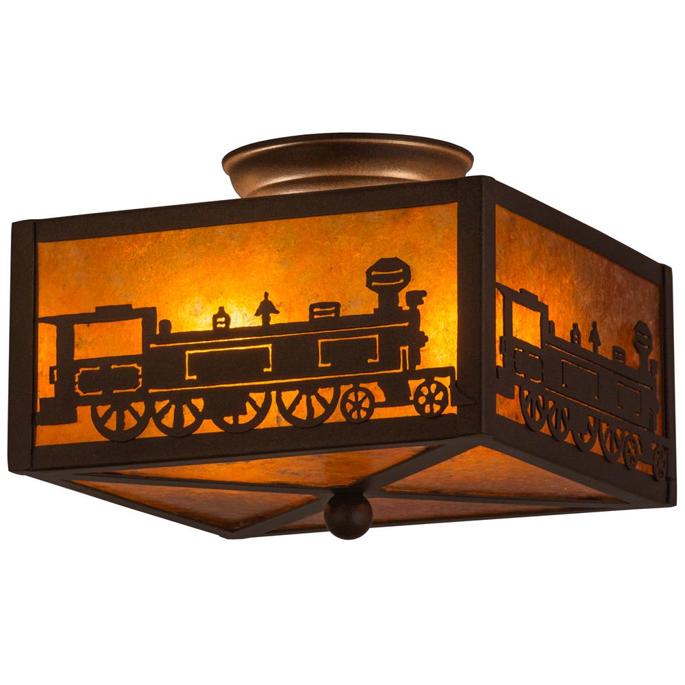 Meyda Tiffany Lighting 23985 2 Light Train Flush Mount Ceiling Light
