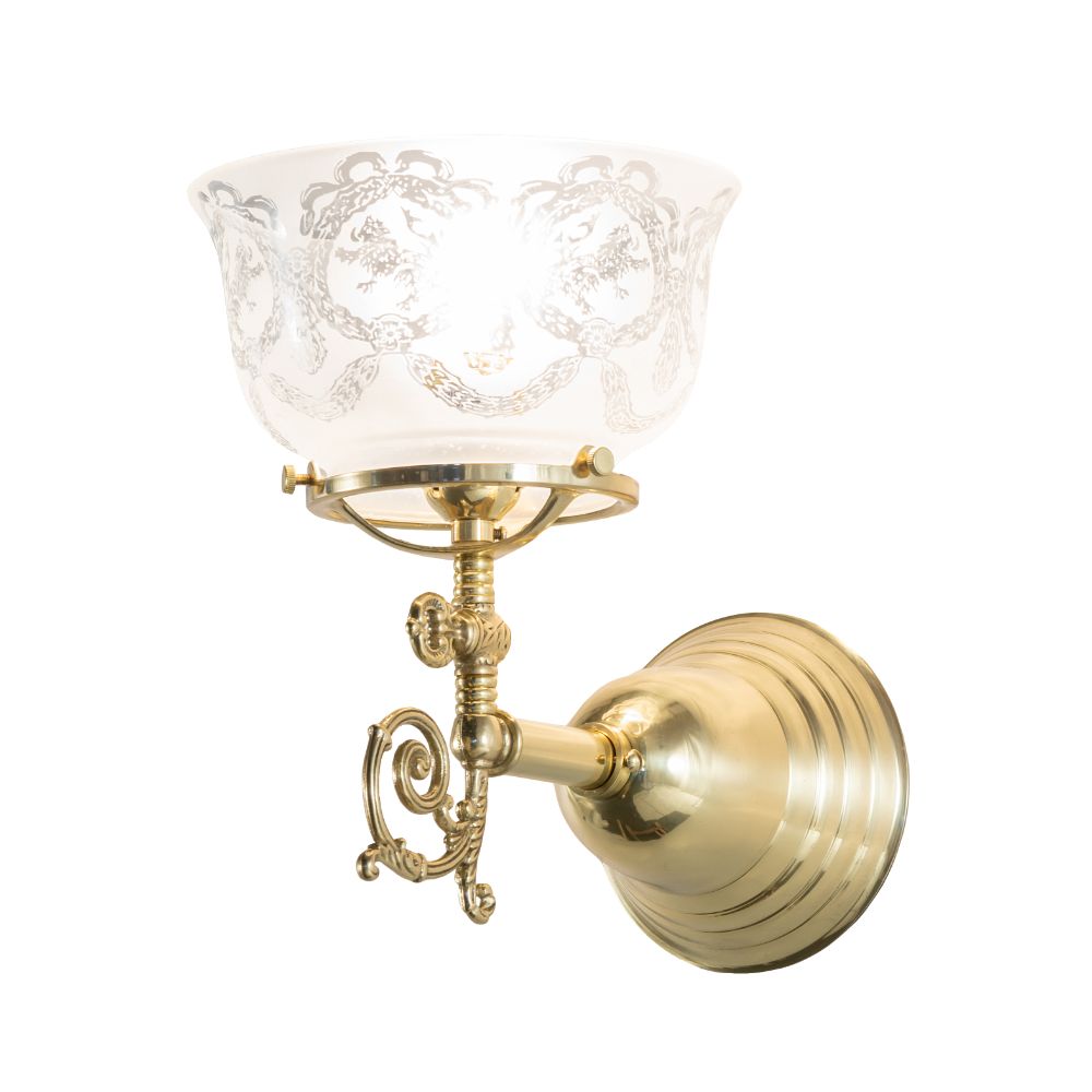Meyda Lighting 241972 7" Wide Revival Gas & Electric Wall Sconce in Polished Brass