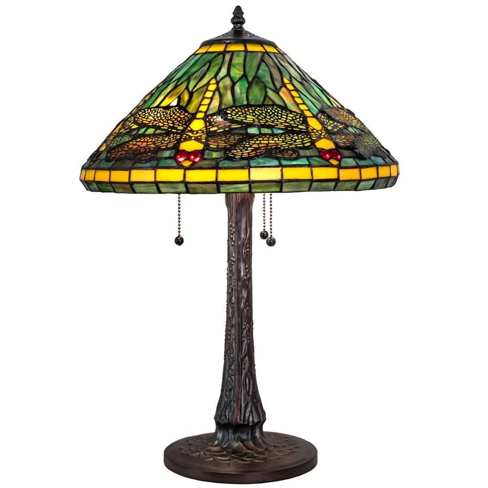 Meyda Lighting 241975 22" High Tiffany Dragonfly Table Lamp