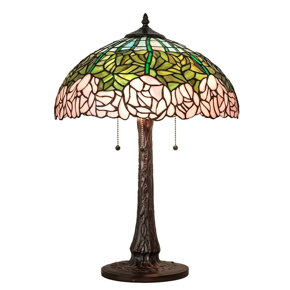 Meyda Lighting 242043 22" High Cabbage Rose Table Lamp