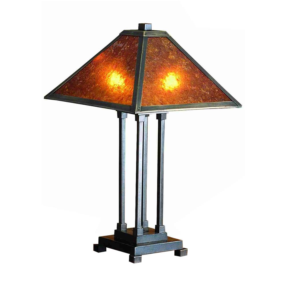 Meyda Tiffany Lighting 24217 24"H Van Erp Amber Mica Table Lamp