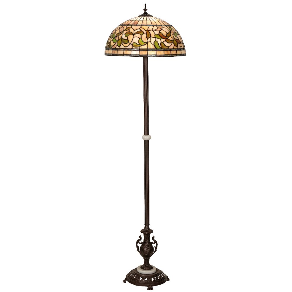 Meyda Lighting 242829 71" High Tiffany Turning Leaf Floor Lamp