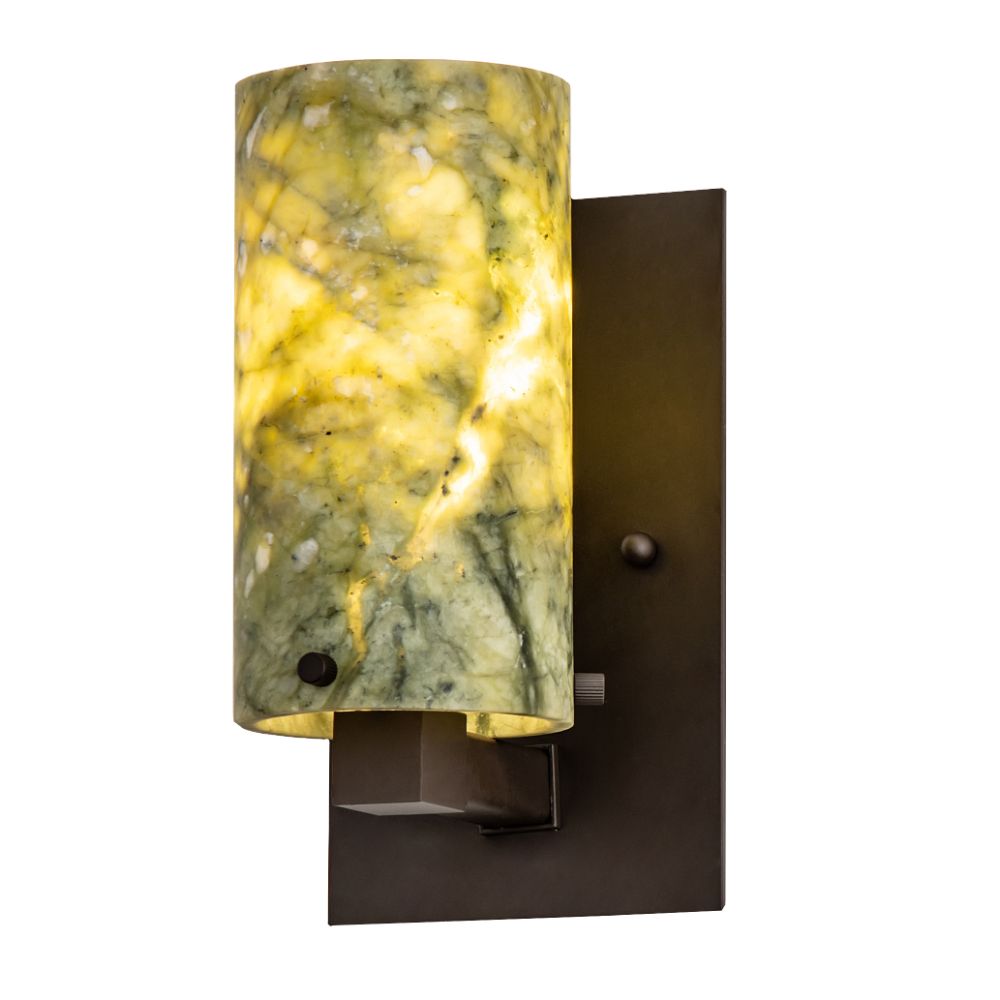 Meyda Lighting 243528 4.5" Wide Cilindro Jadestone Wall Sconce in Oil Rubbed Bronze