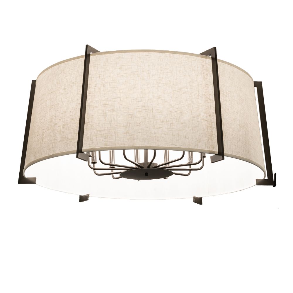 Meyda Lighting 245578 42" Wide Cilindro Structure Semi-Flushmount in Timeless Bronze