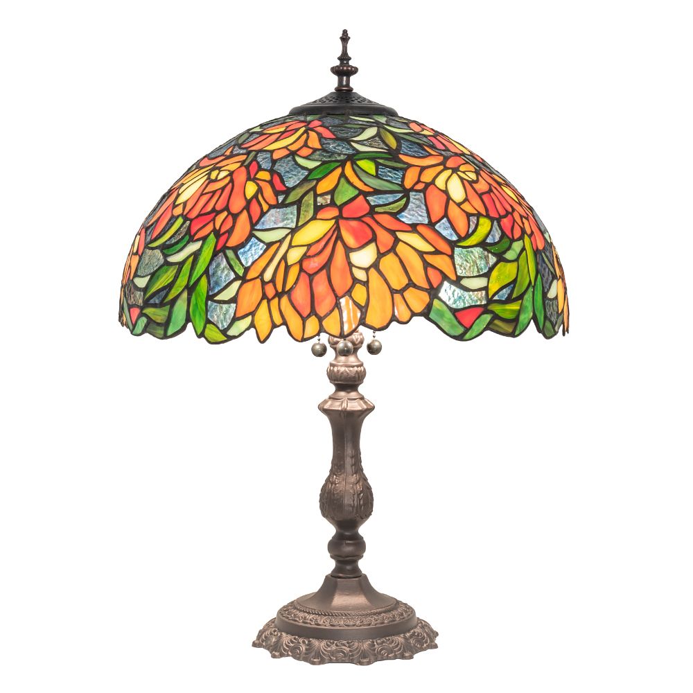 Meyda Lighting 245631 23" High Lamella Table Lamp in Mahogany Bronze