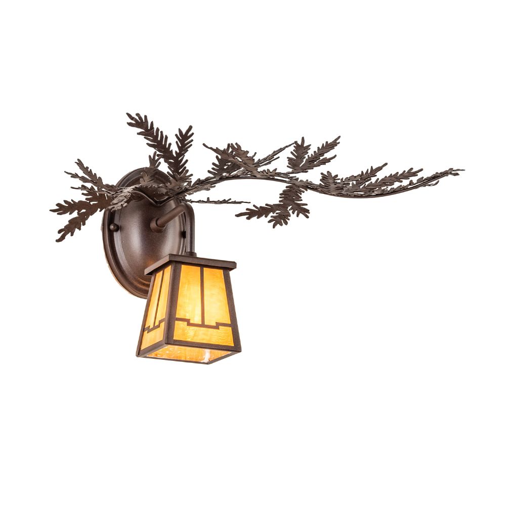 Meyda Lighting 245635 16" Wide Pine Branch Valley View Right Wall Sconce 
