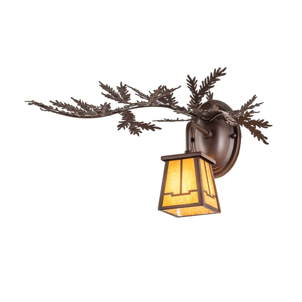 Meyda Lighting 245636 16" Wide Pine Branch Valley View Left Wall Sconce 