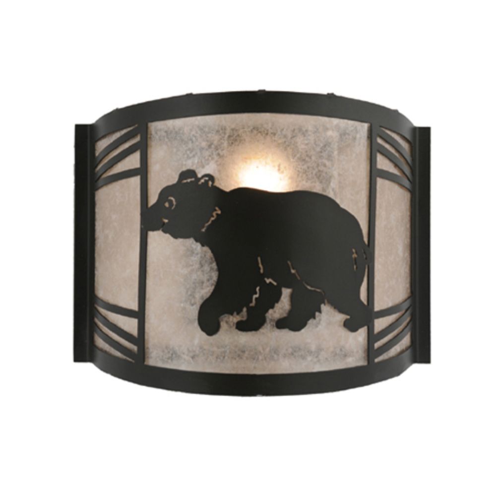 Meyda Lighting 247078 12" Wide Happy Bear On The Loose Left Wall Sconce
