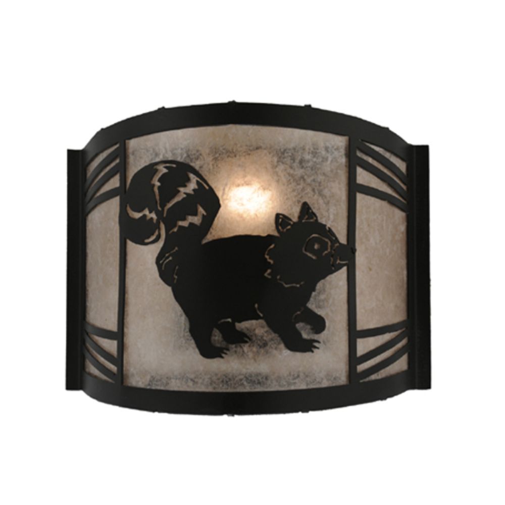 Meyda Lighting 247235 12" Wide Raccoon On The Loose Right Wall Sconce