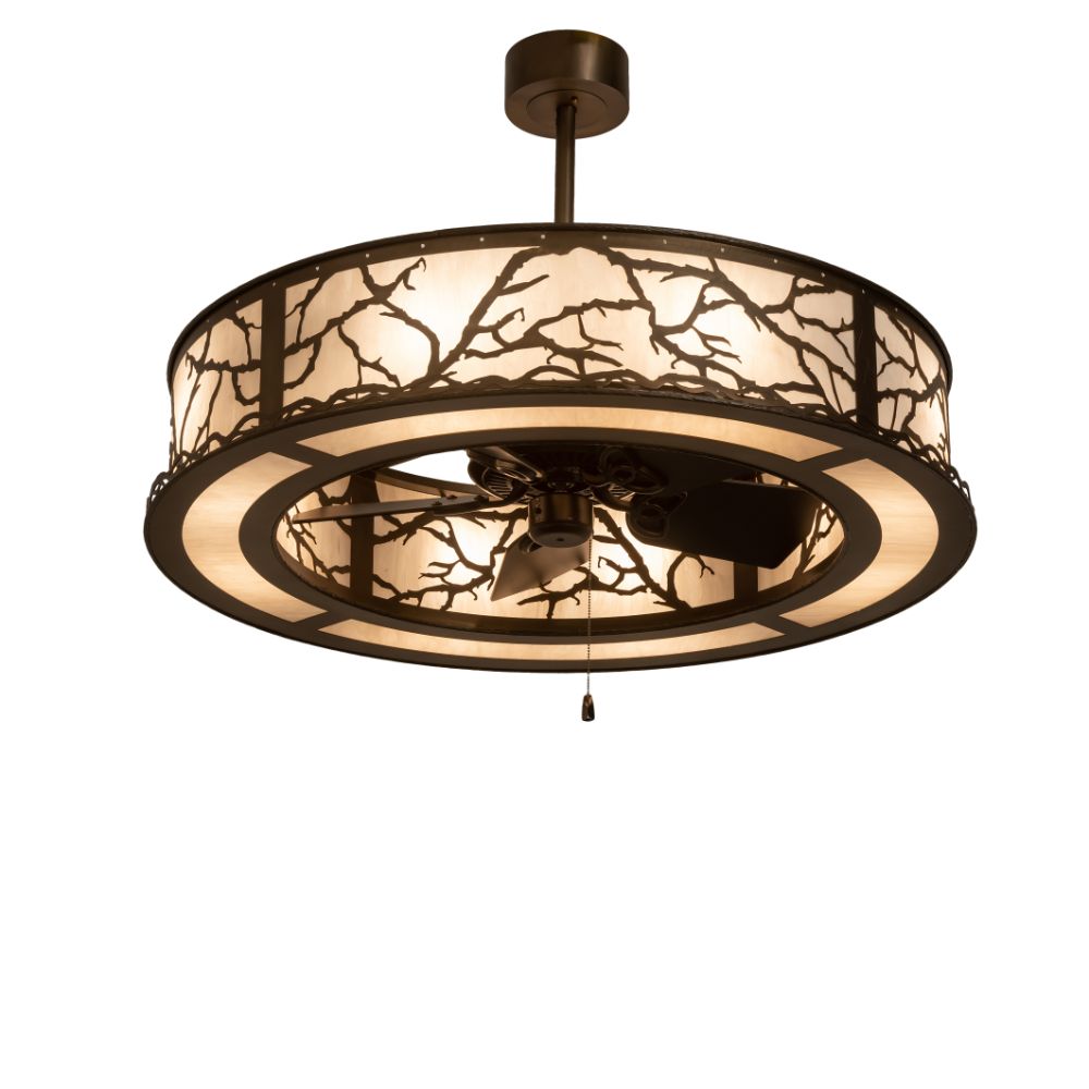 Meyda Lighting 247650 44" Wide Branches Chandel-Air in Antique Copper Finish